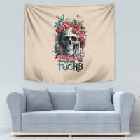 Flower Skull Tapestry Fresh Out Of Fuck - Wonder Print Shop