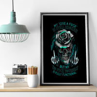 Rose Skull Canvas Wall Art Go Fuck Yourself Is Fully Functional - Wonder Print Shop