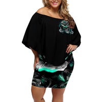 Blood Skull Off Shoulder Short Dress I Hold A Angel And Crazy Lady It Your Choice - Wonder Print Shop