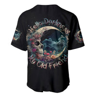 Moon Skull Baseball Jersey Hello Darkness My Old Friend Moon - Wonder Print Shop