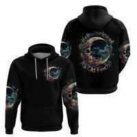 Moon Skull Hoodie Hello Darkness My Old Friend Moon - Wonder Print Shop