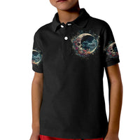 Moon Skull Kid Polo Shirt Hello Darkness My Old Friend Moon - Wonder Print Shop