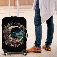 Moon Skull Luggage Cover Hello Darkness My Old Friend Moon - Wonder Print Shop