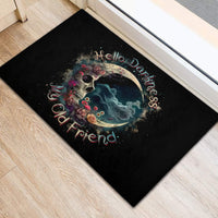 Moon Skull Rubber Doormat Hello Darkness My Old Friend Moon - Wonder Print Shop