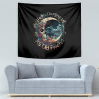 Moon Skull Tapestry Hello Darkness My Old Friend Moon - Wonder Print Shop