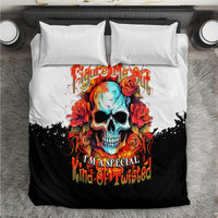 Flower Skull Bedding Set Don't Try To Figured Me Out I Special Kind Fire Flower - Wonder Print Shop
