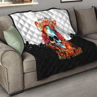 Flower Skull Quilt Don't Try To Figured Me Out I Special Kind Fire Flower - Wonder Print Shop