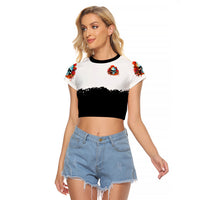 Death Skull Raglan Cropped T Shirt I Never Alone My Demon With Me 24/7 - Wonder Print Shop