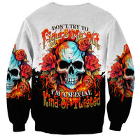 Death Skull Sweatshirt I Never Alone My Demon With Me 24/7 - Wonder Print Shop