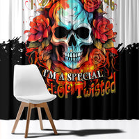 Flower Skull Window Curtain Don't Try To Figured Me Out I Special Kind Fire Flower - Wonder Print Shop