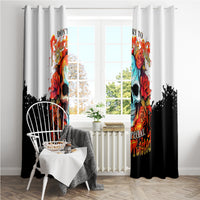 Flower Skull Window Curtain Don't Try To Figured Me Out I Special Kind Fire Flower - Wonder Print Shop