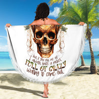Girl Skull Beach Blanket I Sweet Girl Full Of Crazy - Wonder Print Shop