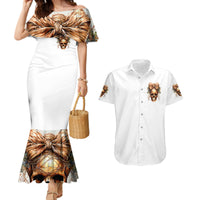 Girl Skull Couples Matching Mermaid Dress and Hawaiian Shirt I Sweet Girl Full Of Crazy - Wonder Print Shop