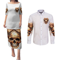 Girl Skull Couples Matching Puletasi Dress and Long Sleeve Button Shirts I Sweet Girl Full Of Crazy - Wonder Print Shop