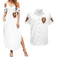 Girl Skull Couples Matching Summer Maxi Dress and Hawaiian Shirt I Sweet Girl Full Of Crazy - Wonder Print Shop