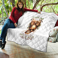 Girl Skull Quilt I Sweet Girl Full Of Crazy - Wonder Print Shop