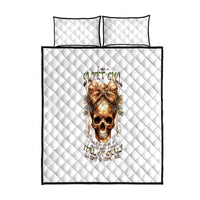 Girl Skull Quilt Bed Set I Sweet Girl Full Of Crazy - Wonder Print Shop