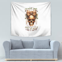 Girl Skull Tapestry I Sweet Girl Full Of Crazy - Wonder Print Shop