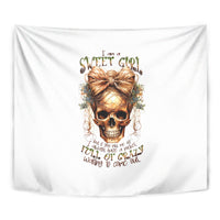 Girl Skull Tapestry I Sweet Girl Full Of Crazy - Wonder Print Shop
