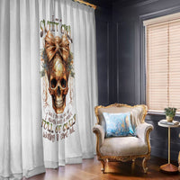 Girl Skull Window Curtain I Sweet Girl Full Of Crazy - Wonder Print Shop