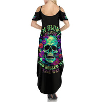 Devil Skull Summer Maxi Dress It's Not How Crazy Iam But Enjoy It Make Me Dangerous - Wonder Print Shop