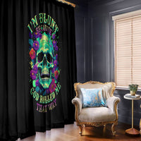 Flower Skull Window Curtain I Blunt Because God Rolled Me That Way - Wonder Print Shop