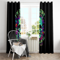 Flower Skull Window Curtain I Blunt Because God Rolled Me That Way - Wonder Print Shop