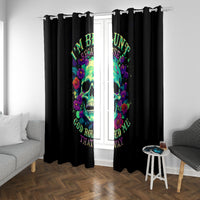 Flower Skull Window Curtain I Blunt Because God Rolled Me That Way - Wonder Print Shop