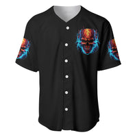 Thunder Skull Baseball Jersey I Can't Go To Hell Devil Restrainning Order Against Me - Wonder Print Shop