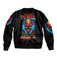 Dia De Los Muertos Skull Sleeve Zip Bomber Jacket My Next Life I Want To Be Karma Fairy - Wonder Print Shop