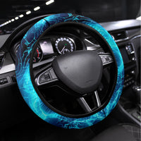 Thunder Skull Steering Wheel Cover I Can't Go To Hell Devil Restrainning Order Against Me - Wonder Print Shop
