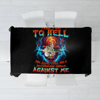 Thunder Skull Tablecloth I Can't Go To Hell Devil Restrainning Order Against Me - Wonder Print Shop