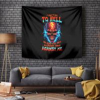 Thunder Skull Tapestry I Can't Go To Hell Devil Restrainning Order Against Me - Wonder Print Shop