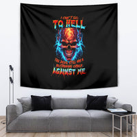 Thunder Skull Tapestry I Can't Go To Hell Devil Restrainning Order Against Me - Wonder Print Shop