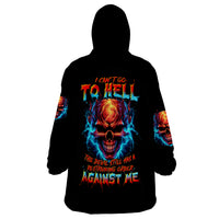 Dia De Los Muertos Skull Wearable Blanket Hoodie My Next Life I Want To Be Karma Fairy - Wonder Print Shop