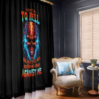 Thunder Skull Window Curtain I Can't Go To Hell Devil Restrainning Order Against Me - Wonder Print Shop