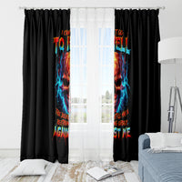 Thunder Skull Window Curtain I Can't Go To Hell Devil Restrainning Order Against Me - Wonder Print Shop