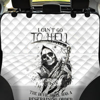 Skull Reaper Back Car Seat Cover I Can't Go To Hell Devil Restrainning Order Against Me - Wonder Print Shop