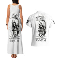 Skull Reaper Couples Matching Tank Maxi Dress and Hawaiian Shirt I Can't Go To Hell Devil Restrainning Order Against Me - Wonder Print Shop