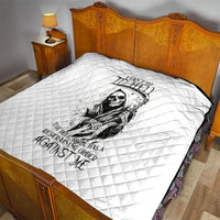 Skull Reaper Quilt I Can't Go To Hell Devil Restrainning Order Against Me - Wonder Print Shop