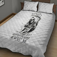 Skull Reaper Quilt Bed Set I Can't Go To Hell Devil Restrainning Order Against Me - Wonder Print Shop