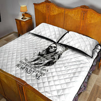 Skull Reaper Quilt Bed Set I Can't Go To Hell Devil Restrainning Order Against Me - Wonder Print Shop