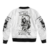 Fairy Skull Sleeve Zip Bomber Jacket My Next Life I Want To Be Karma Fairy - Wonder Print Shop