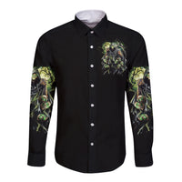 Skull Reaper Long Sleeve Button Shirt I Going To Hell Just Pick You Up - Wonder Print Shop
