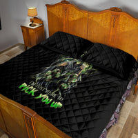 Skull Reaper Quilt Bed Set I Going To Hell Just Pick You Up - Wonder Print Shop