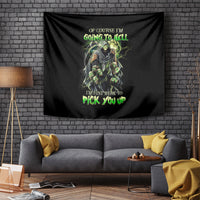 Skull Reaper Tapestry I Going To Hell Just Pick You Up - Wonder Print Shop