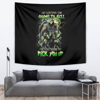 Skull Reaper Tapestry I Going To Hell Just Pick You Up - Wonder Print Shop