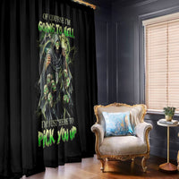 Skull Reaper Window Curtain I Going To Hell Just Pick You Up - Wonder Print Shop