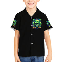 Skull Pumpkin Hawaiian Shirt I Have Three Side Quite Funny And Side You Never Want - Wonder Print Shop