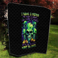 Skull Pumpkin Quilt I Have Three Side Quite Funny And Side You Never Want - Wonder Print Shop